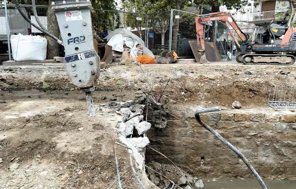 CANTIERE FUGNAN: INIZIATE LE DEMOLIZIONI IN VIA MAZZINI