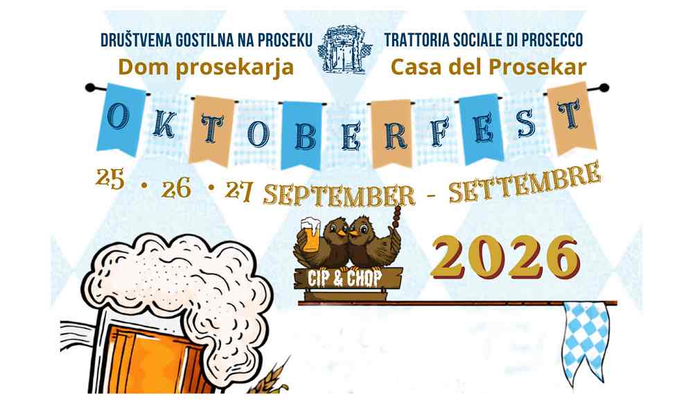 OKTOBERFEST 2026 A PROSECCO (TS): TRE GIORNI TRA BIRRA TRADIZIONALE, SPECIALITÀ TEDESCHE E MUSICA DAL VIVO