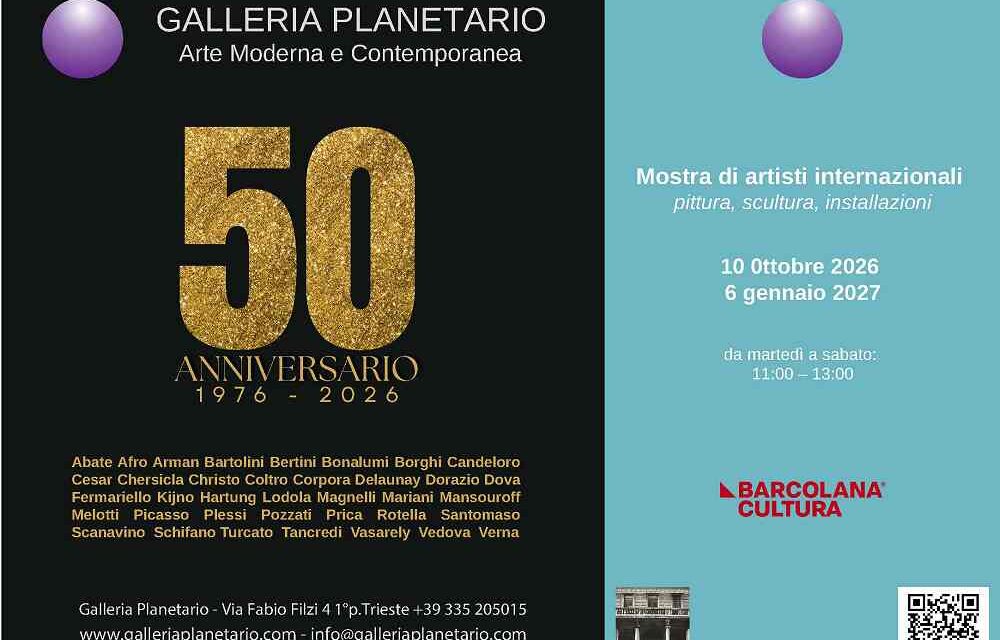 50° anniversario della Galleria Planetario: una mostra a Trieste dedicata agli artisti che ne hanno segnato il percorso storico