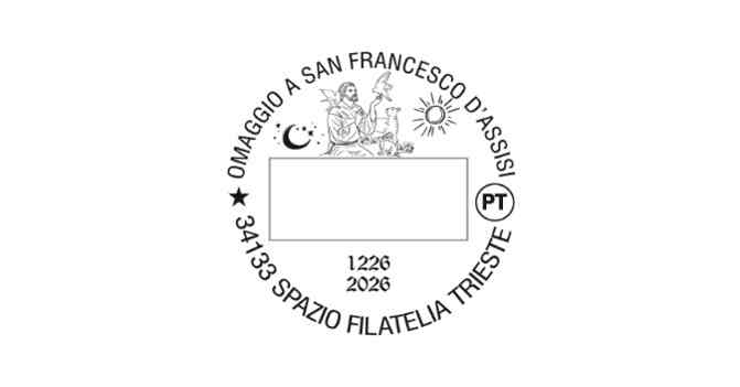 POSTE ITALIANE: DISPONIBILE A TRIESTE L’ANNULLO FILATELICO PER SAN FRANCESCO D’ASSISI