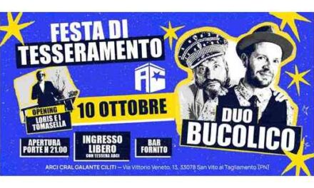 ARCI CRAL: AL VIA LA NUOVA STAGIONE DEL CIRCOLO PUNTO DI RIFERIMENTO CULTURALE A SAN VITO AL TAGLIAMENTO
