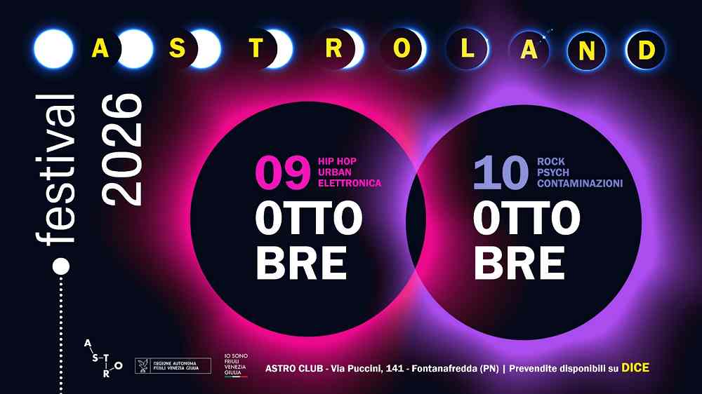 Dall’hip-hop alla psichedelia: due giorni di musica all’Astro Club di Fontanafredda