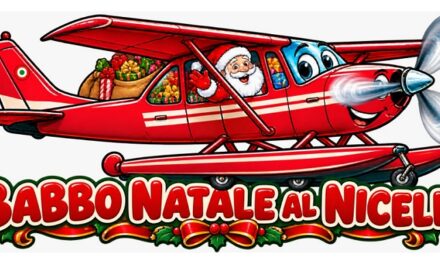 Babbo Natale arriva in idrovolante al Nicelli di Venezia