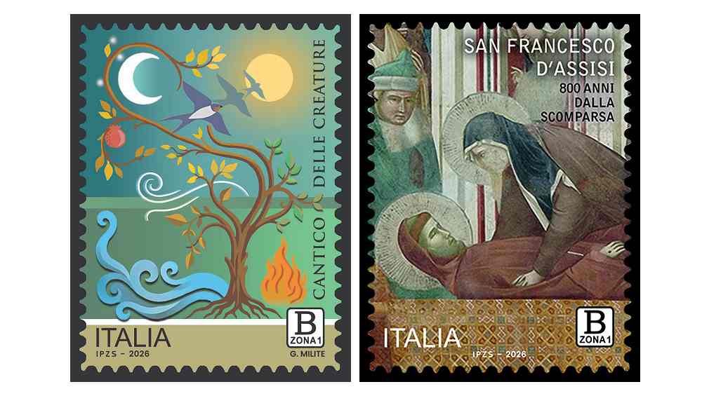 POSTE ITALIANE: PRESENTATI I FRANCOBOLLI COMMEMORATIVI DI SAN FRANCESCO D’ASSISI NELL’800° ANNIVERSARIO DELLA SCOMPARSA