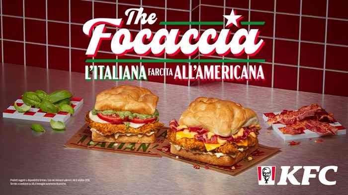 KFC METTE IL POLLO FRITTO NELLA FOCACCIA: ARRIVA THE FOCACCIA, L’INCONTRO TRA ATTITUDE AMERICANA E GUSTO ITALIANO