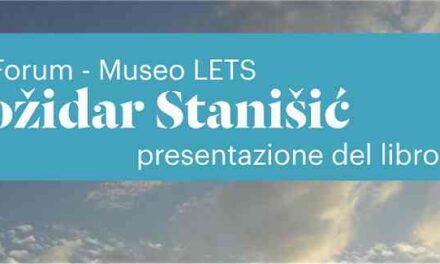 MERCOLEDÌ 14 OTTOBRE ALLE ORE 17.30 AL MUSEO LETS PRESENTAZIONE DEL LIBRO “VERSO IL MARE” DI BOŽIDAR STANIŠIĆ