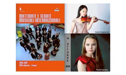 Mattinate e Serate Musicali Internazionali 2026-2027: al Conservatorio “Giuseppe Tartini” di Trieste il secondo appuntamento