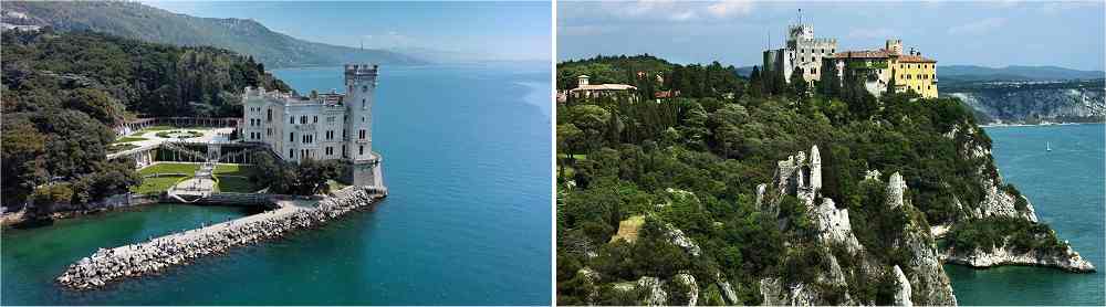 L’incanto dei castelli d’acqua: Miramare e Duino protagonisti della Riviera triestina