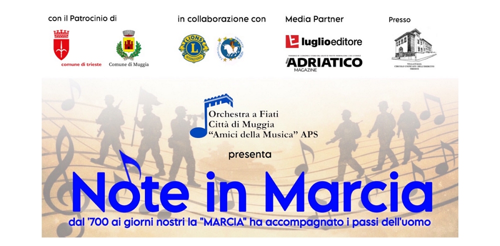 “Note in Marcia”: presso il Circolo Unificato dell’Esercito di Trieste “Villa Italia” il concerto dell’Orchestra a Fiati Città di Muggia “Amici della Musica” APS